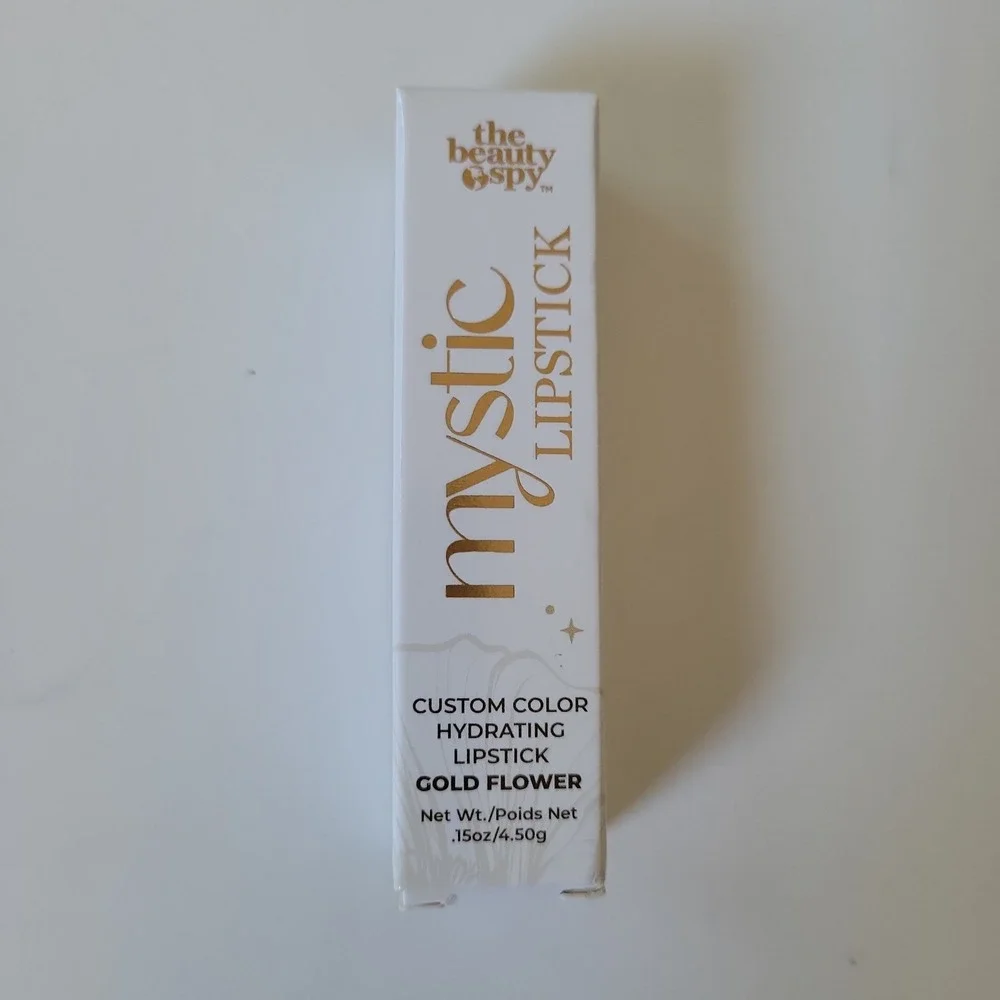 Mystic Gold Flower Custom Color Hydrating Lipstick .15oz Pinkish Hue
